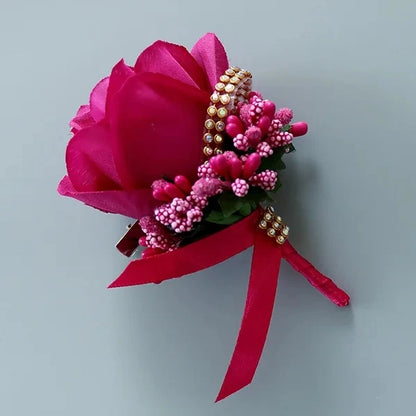 Silk Wedding Corsage & Boutonniere