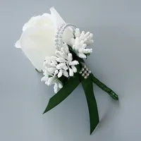 Silk Wedding Corsage & Boutonniere