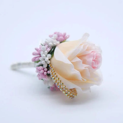 Silk Wedding Corsage & Boutonniere