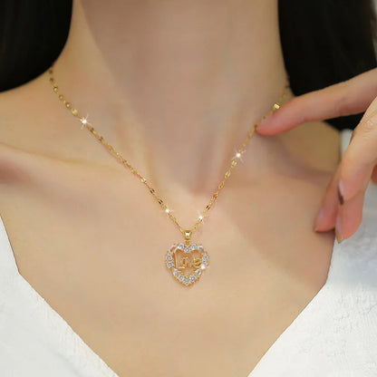 Love Zircon Heart Pendant