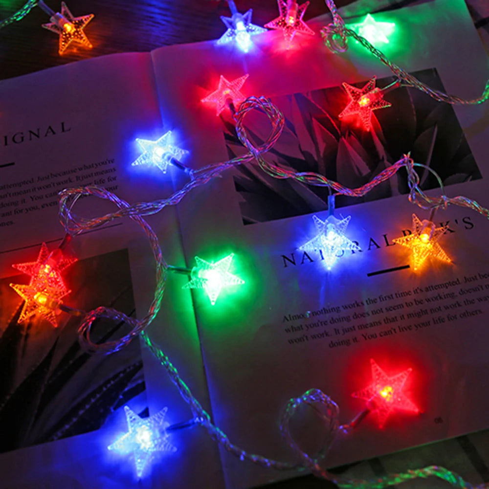 Outdoor LED Star String Lights