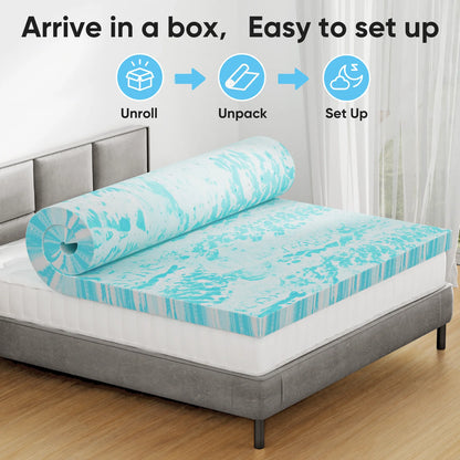 Cooling Gel Memory Foam Topper