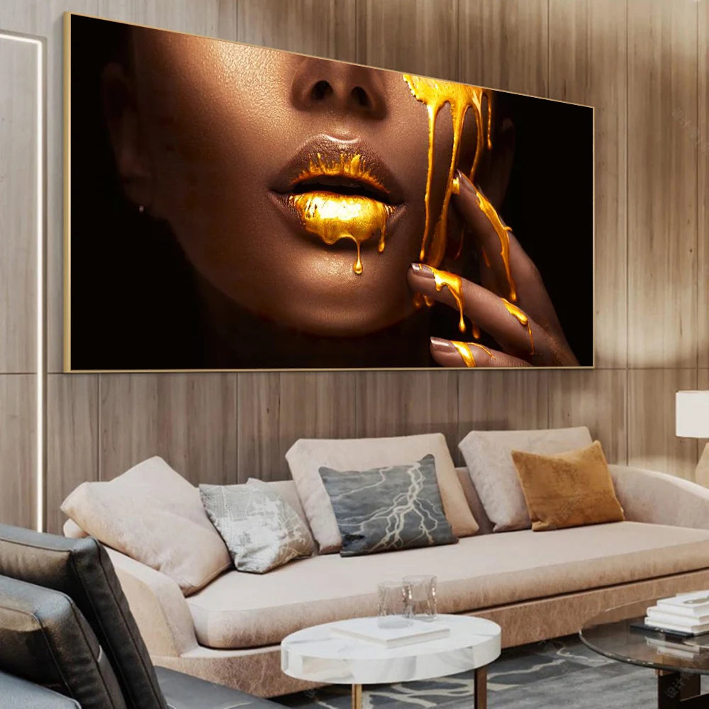 Luxury Woman Lips Wall Art