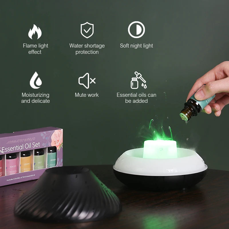 Colorful Flame Aromatherapy Humidifier