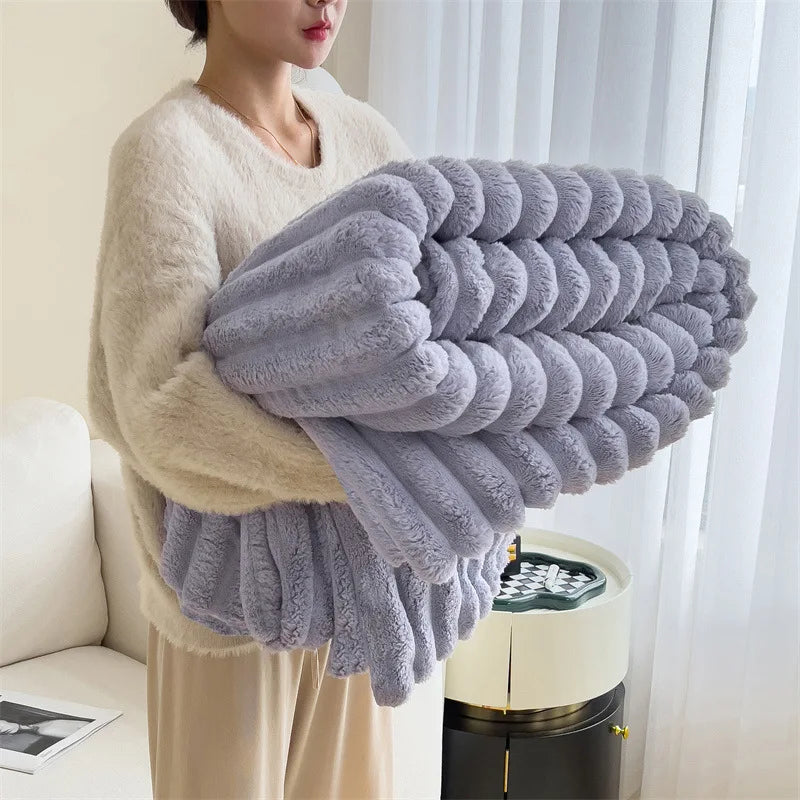 Luxury Rabbit Velvet Winter Blanket