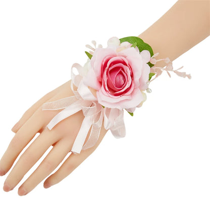 Silk Rose Wedding Boutonniere Corsage