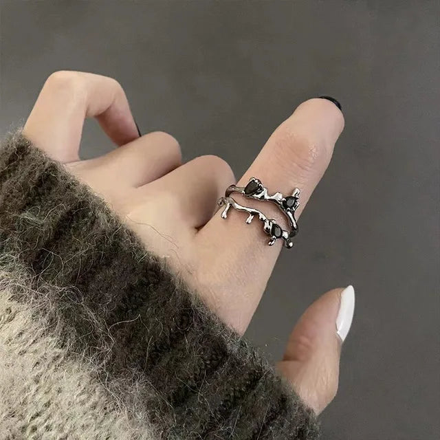 Silver Zirconia Snake Ring