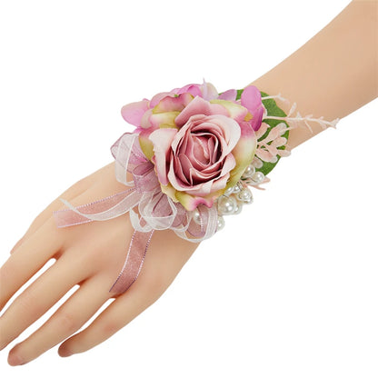 Silk Rose Wedding Boutonniere Corsage