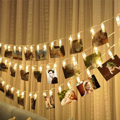 20-LED Garland Photo Clip Lights