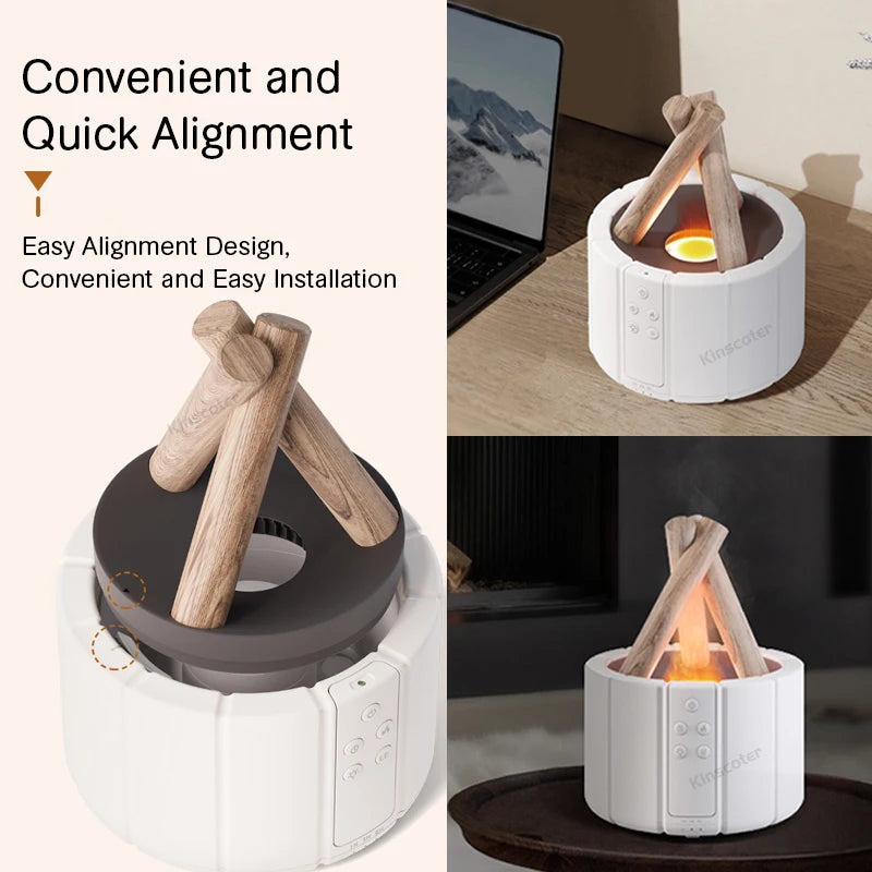 Simulated Flame Aroma Diffuser Humidifier