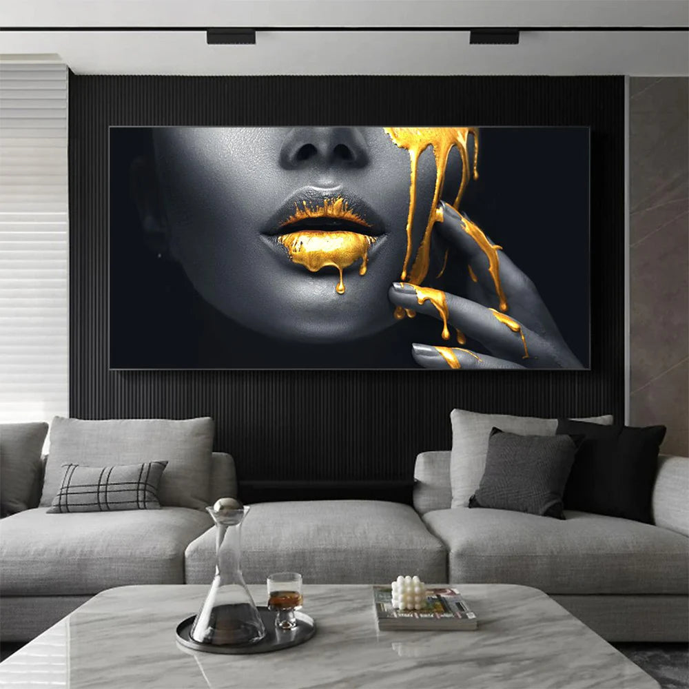 Luxury Woman Lips Wall Art