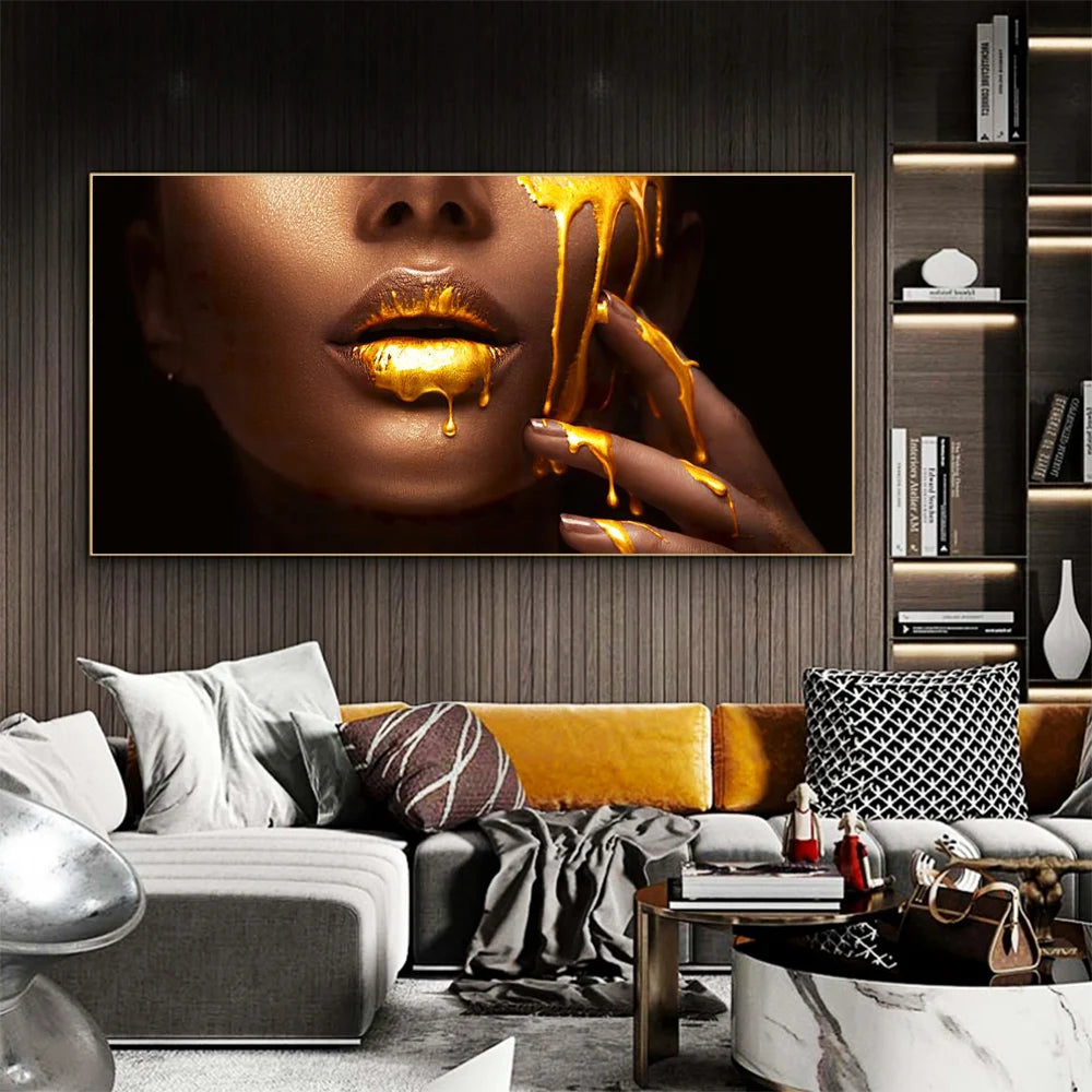 Luxury Woman Lips Wall Art