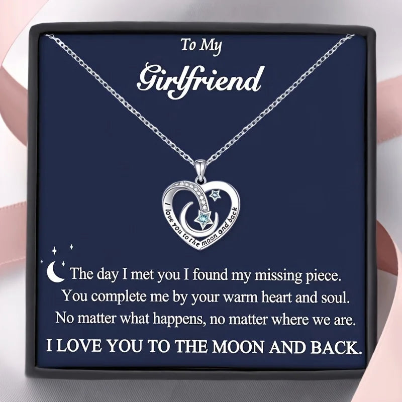 To My Girlfriend Necklace Gift Set