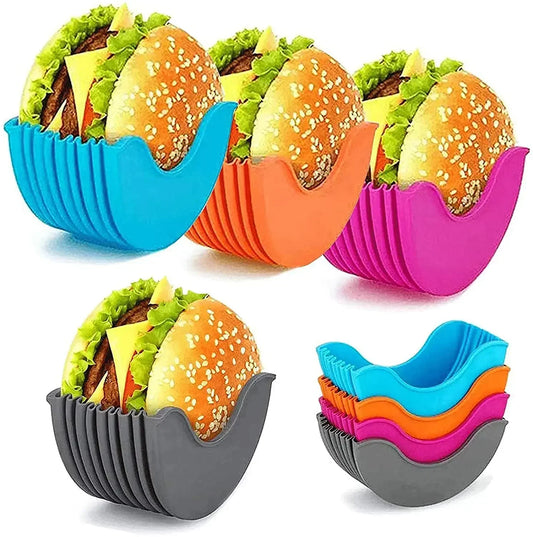 Reusable Silicone Burger Rack Organizer