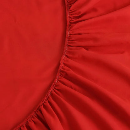 Bold Red Fitted Sheet