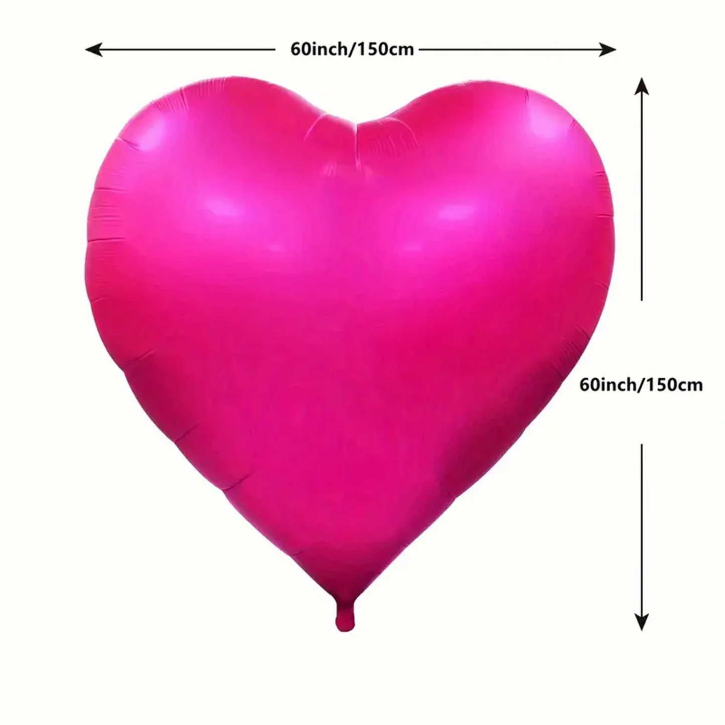 60" Heart-Shaped Foil Balloon