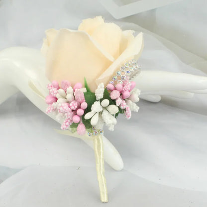 Silk Wedding Corsage & Boutonniere