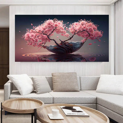 Modern Red Tree Canvas Art