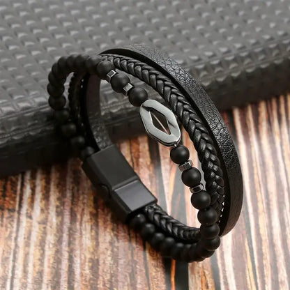 Leather Multi-Layer Bracelet