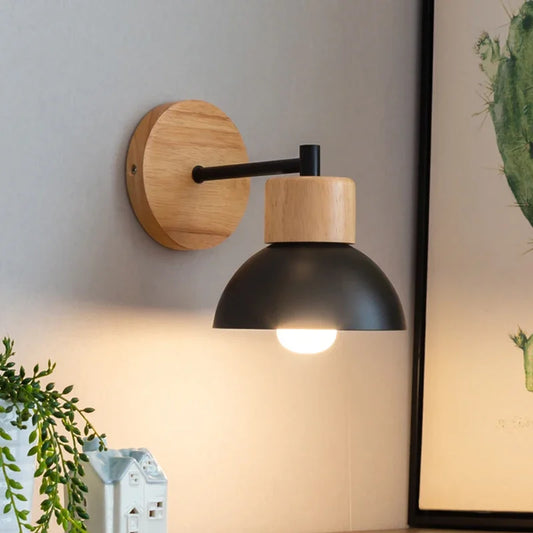 Nordic LED Wood Wall Lamp