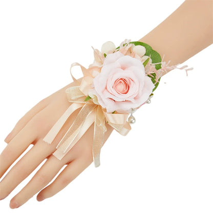 Silk Rose Wedding Boutonniere Corsage