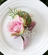 Men's Wedding Corsage Boutonnieres Roses