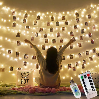 LED Photo Clip String Lights