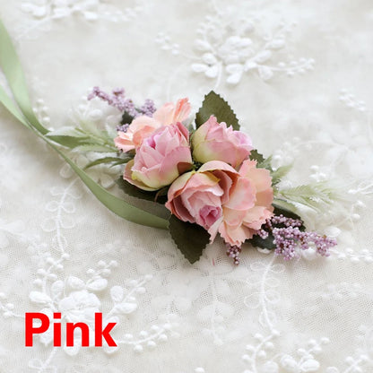 Silk Rose Wedding Boutonniere Pin