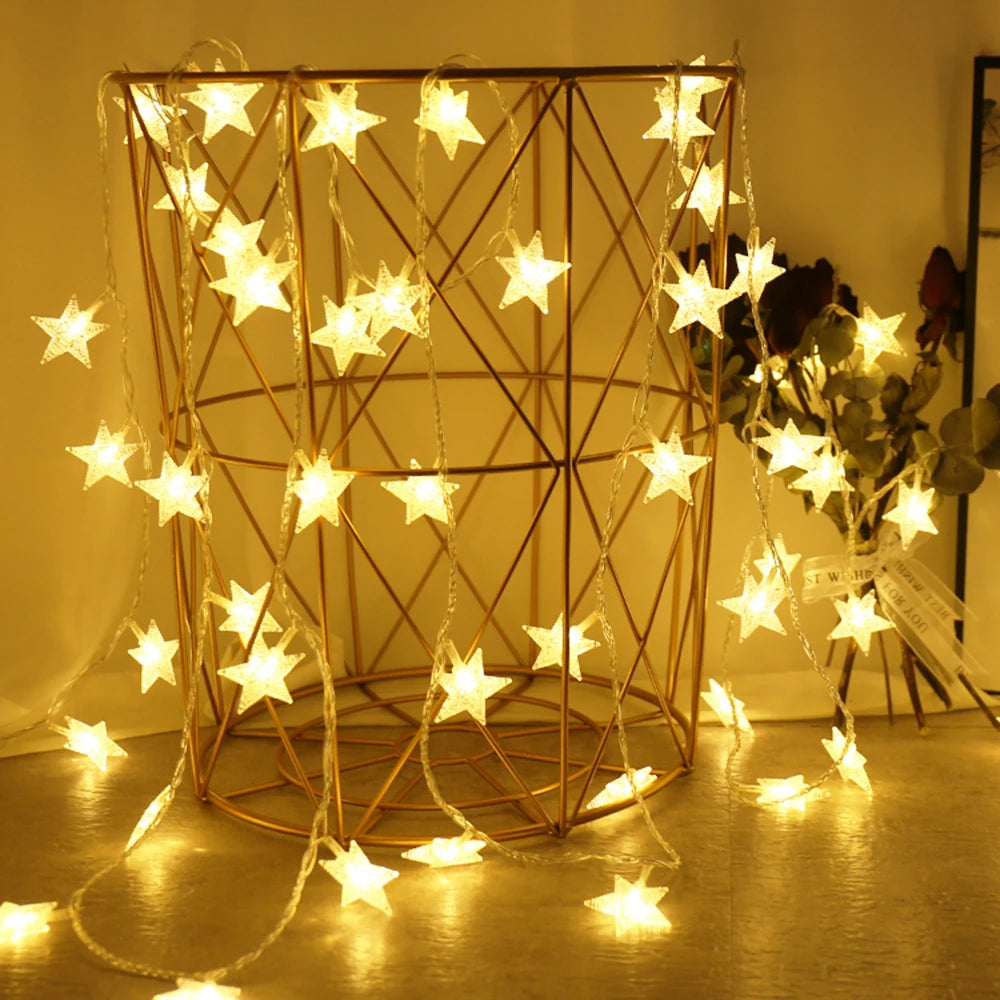 Outdoor LED Star String Lights