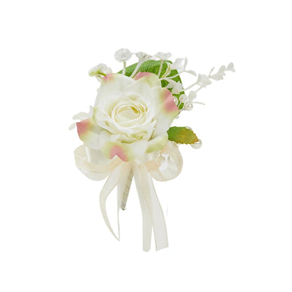 Silk Rose Wedding Boutonniere Corsage