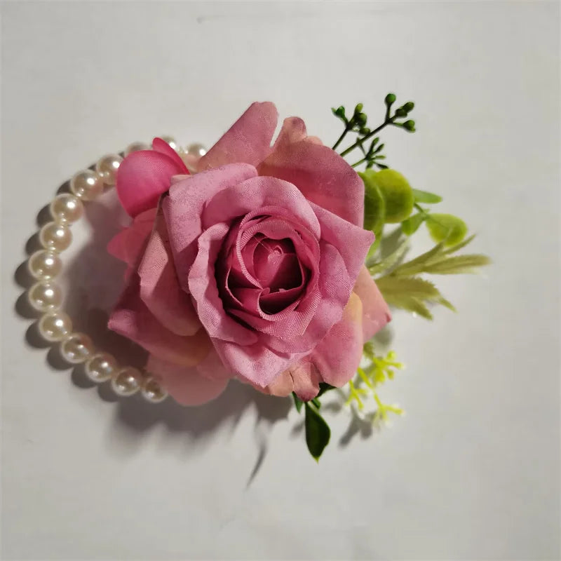 Silk Rose Wedding Boutonniere Corsage