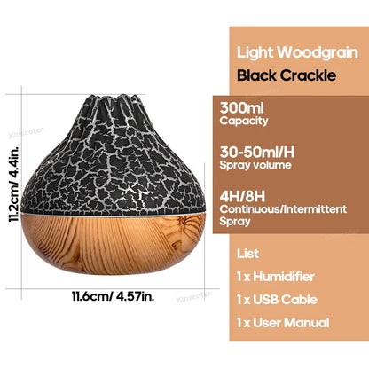 Portable USB Volcano Humidifier Night Light