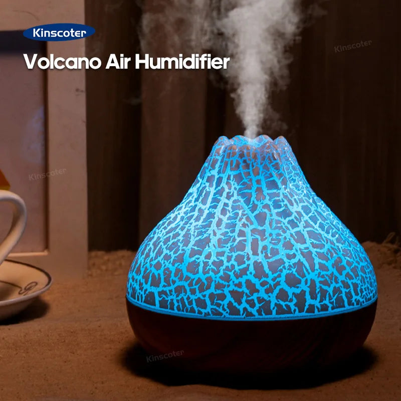 Portable USB Volcano Humidifier Night Light