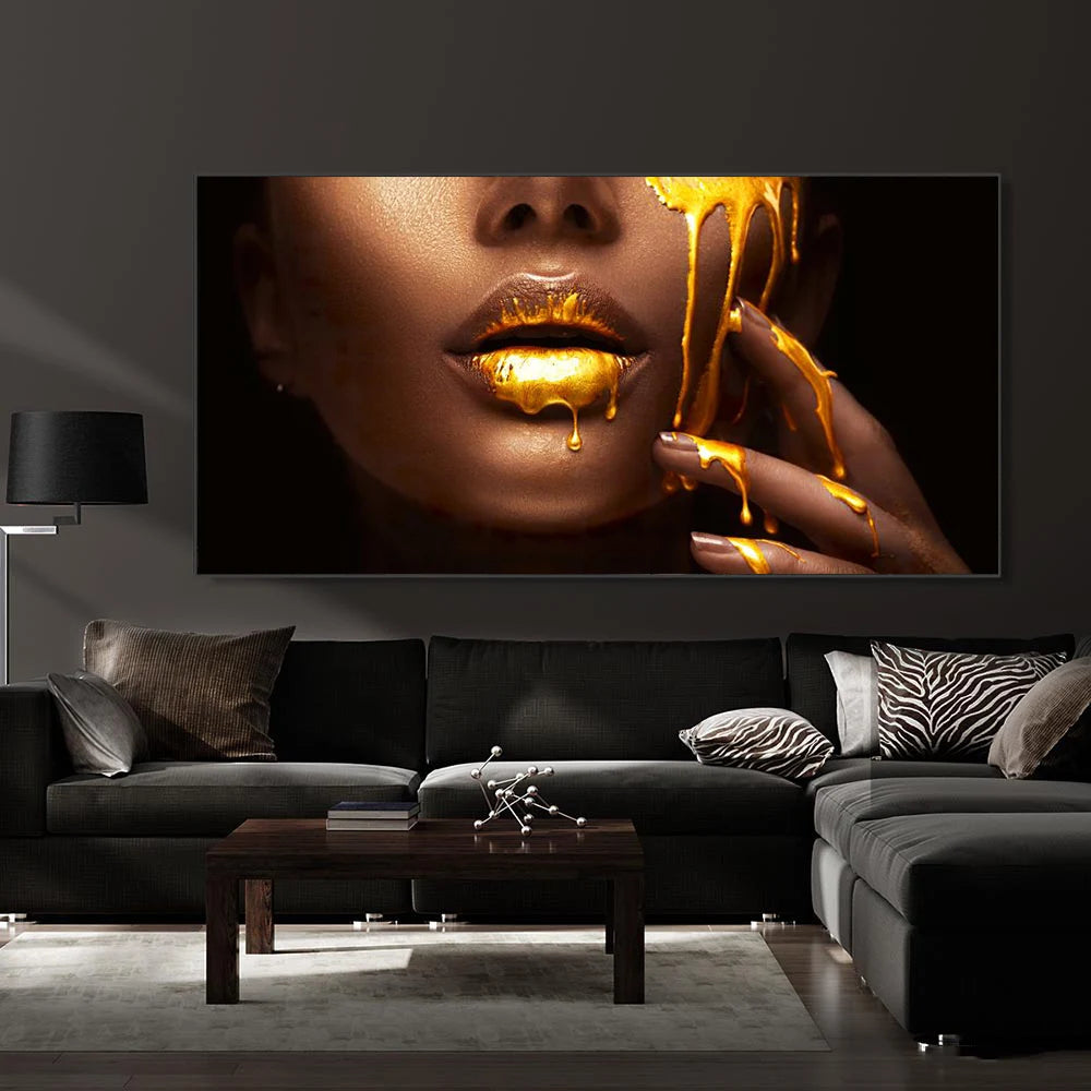 Luxury Woman Lips Wall Art