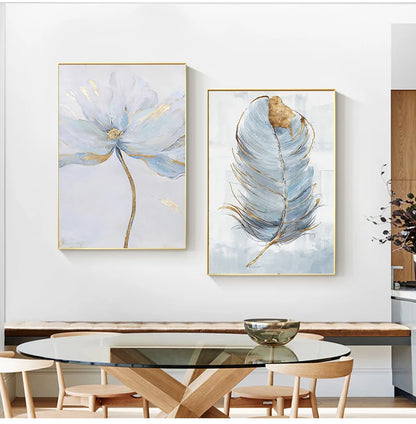 Scandinavian Abstract Flower Canvas Art