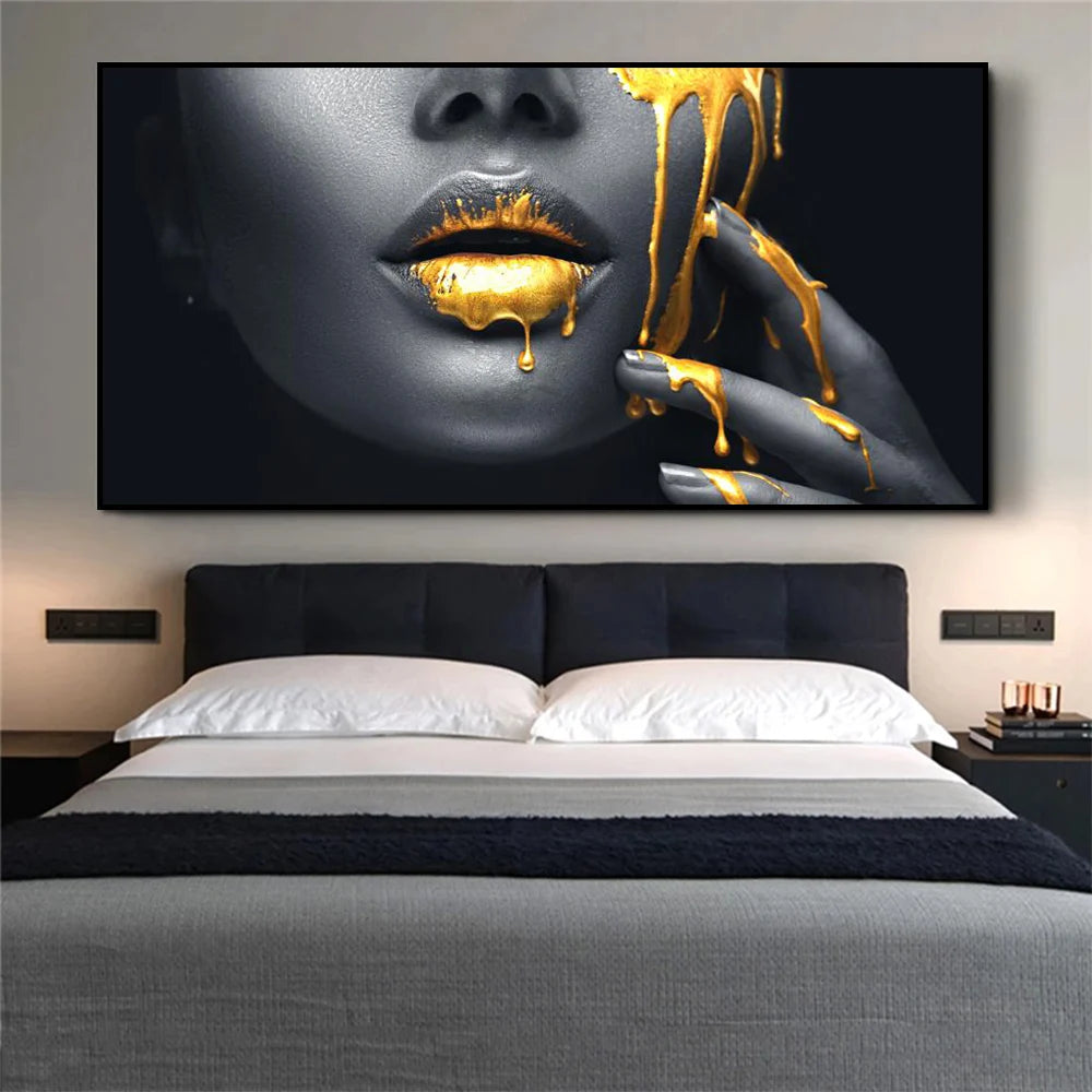 Luxury Woman Lips Wall Art