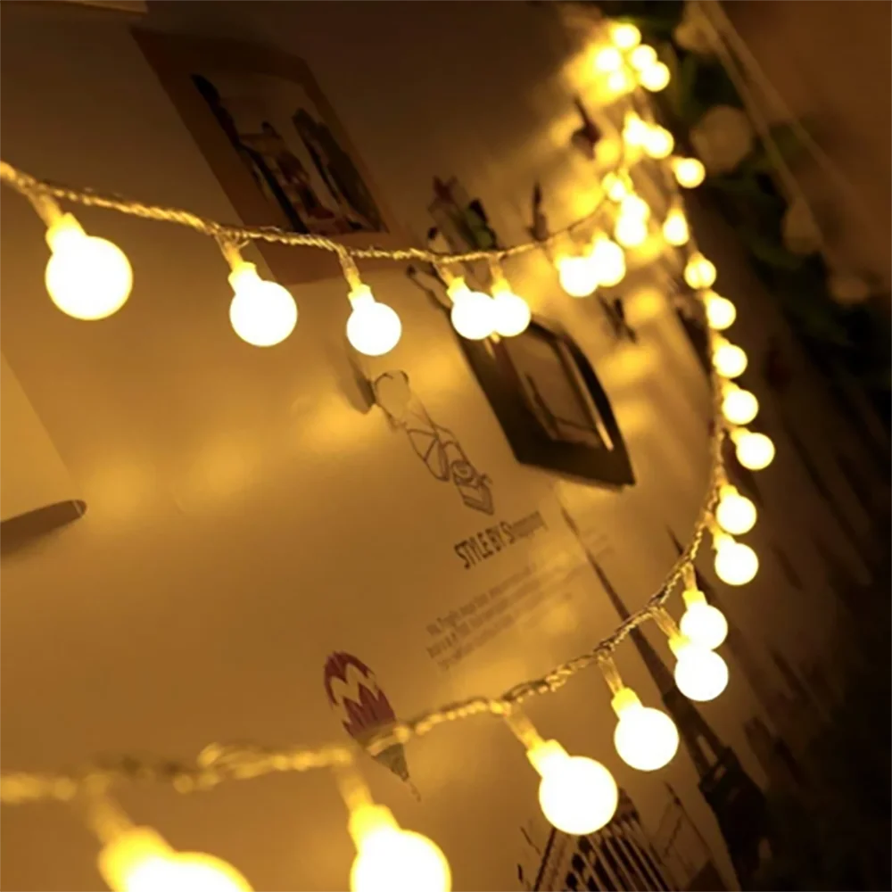 Battery-Operated Globe String Lights