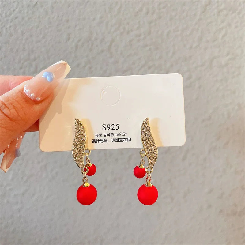 Pearl Tassel Drop Earrings