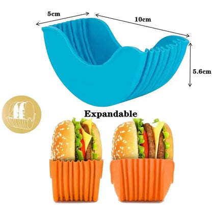 Reusable Silicone Burger Rack Organizer