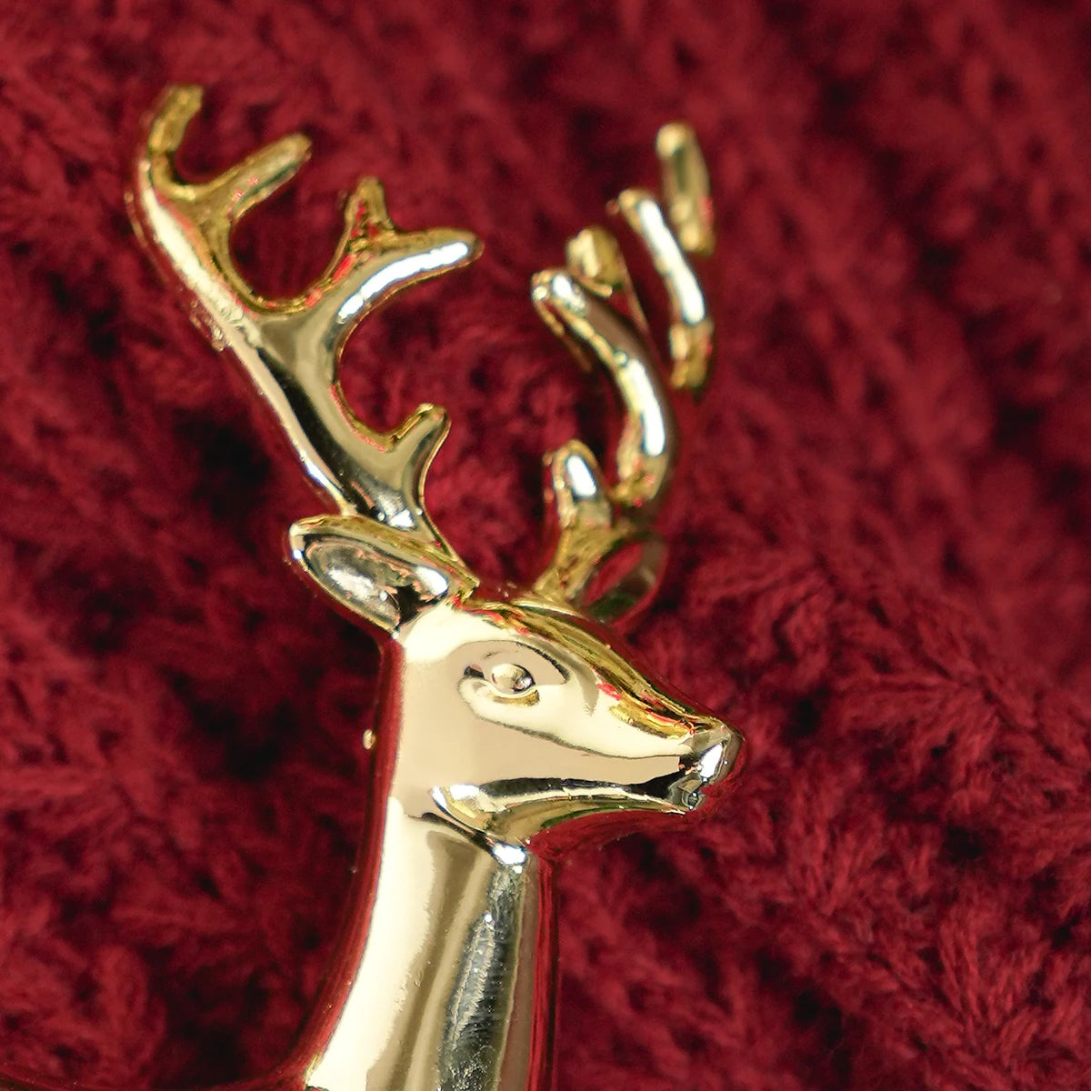 Golden Deer Reindeer Sculpture Ornament