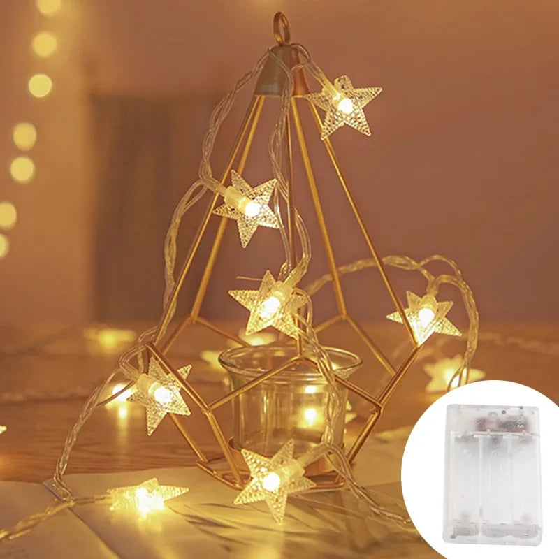 Outdoor LED Star String Lights