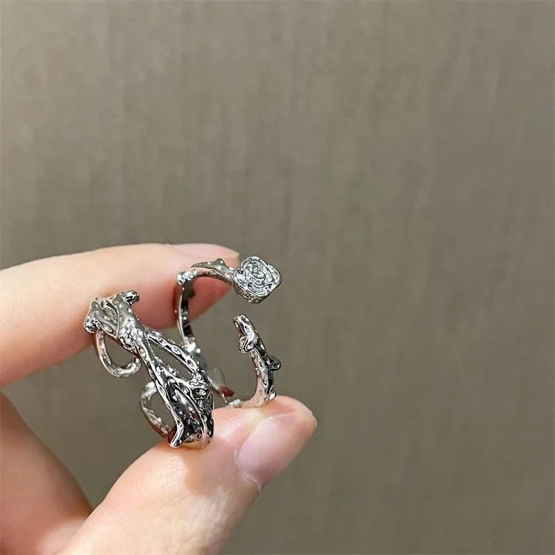 Silver Zirconia Snake Ring