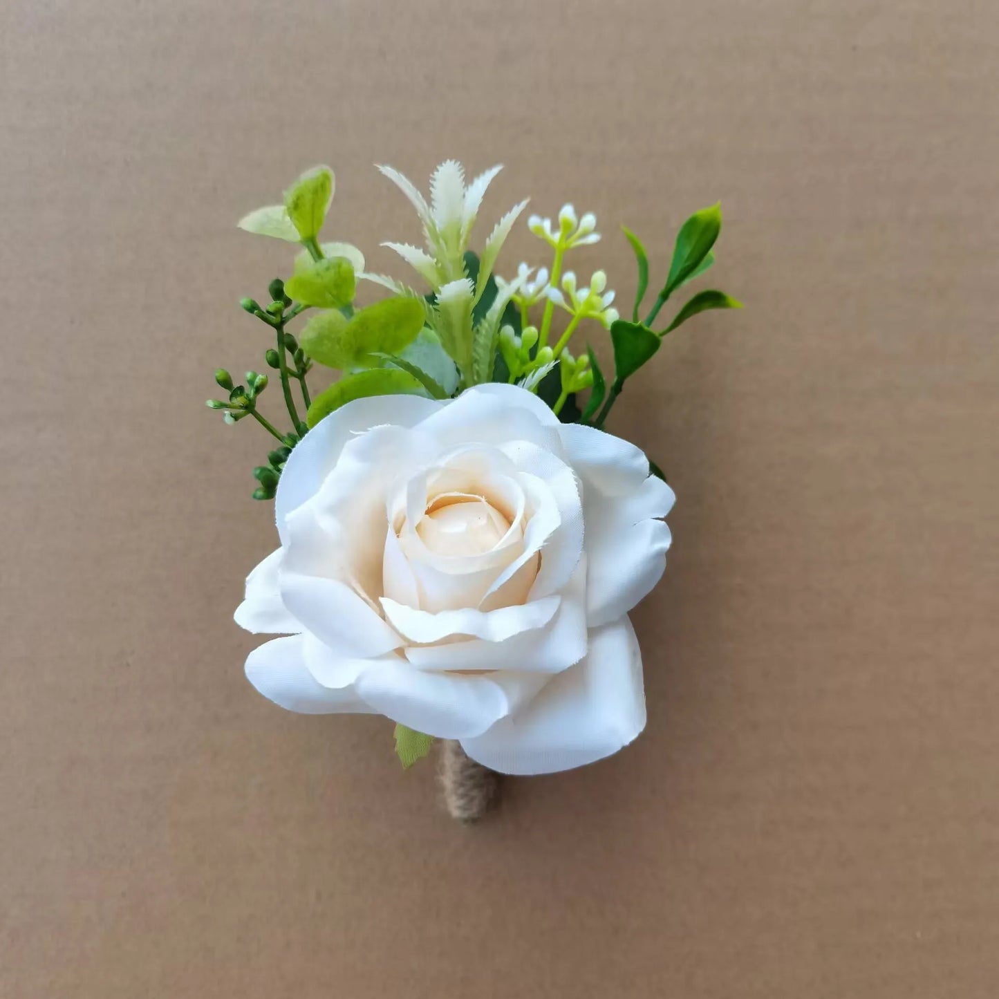 Ivory Rose Wedding Boutonnieres