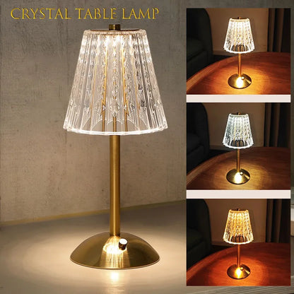 Crystal Touch Sensor Table Lamp