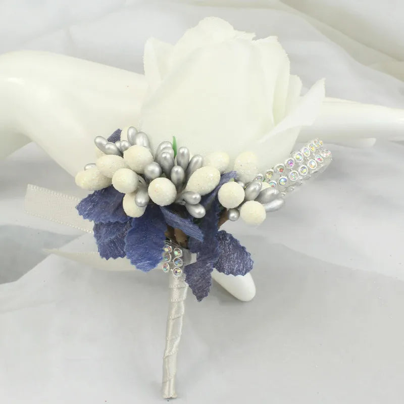 Silk Wedding Corsage & Boutonniere