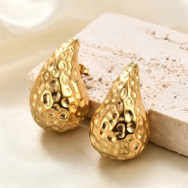 Chunky Gold Drop Earrings