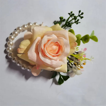 Silk Rose Wedding Boutonniere Corsage