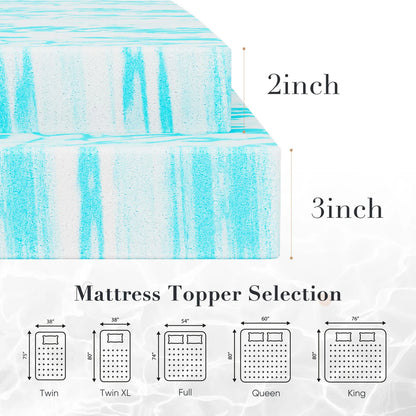 Cooling Gel Memory Foam Topper