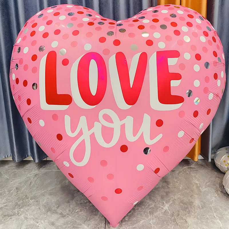 60" Heart-Shaped Foil Balloon