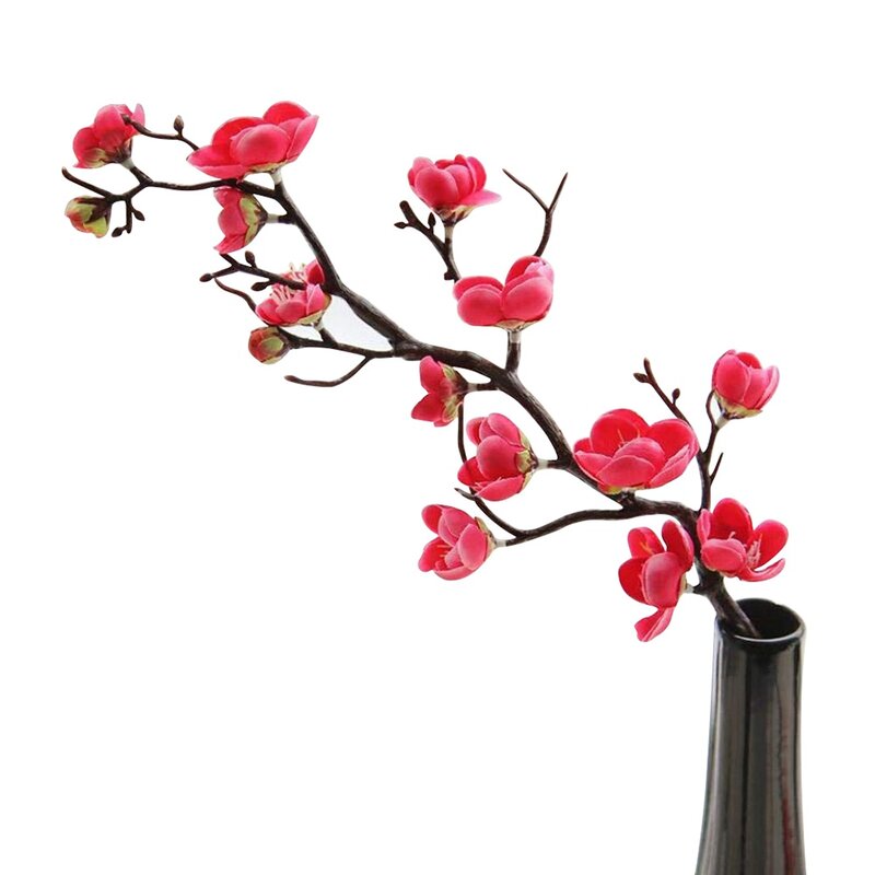 Rose Red Cherry Blossom Stems